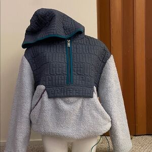 UGG Gray and Cream Teddy Jacket